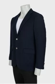 Men's blue fitted jacket