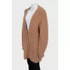 Long cardigan with voluminous sleeves