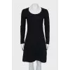 Dress with textured pattern, fitted cut