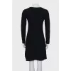 Dress with textured pattern, fitted cut