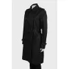 Cropped trench coat with pockets