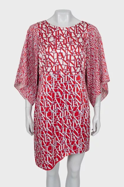 Asymmetrical silk dress