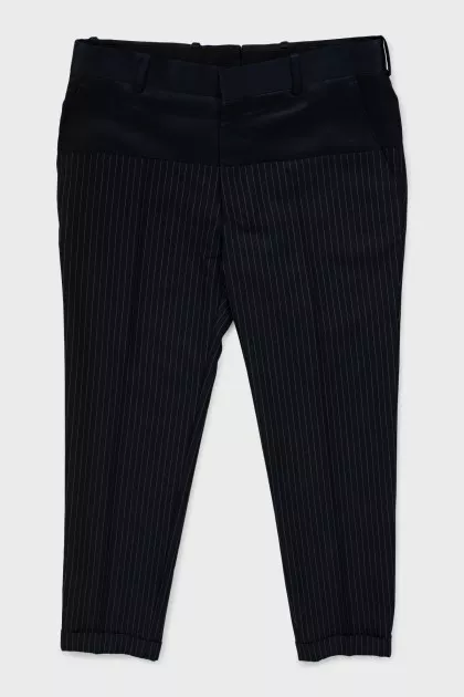 Men's slim fit wool trousers