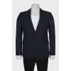 Men's wool jacket with striped print