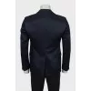 Men's wool jacket with striped print