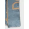 Two-tone scarf with text print