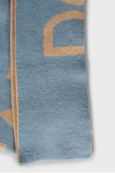Two-tone scarf with text print