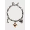 Set of earrings and bracelet with pendants