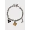 Set of earrings and bracelet with pendants