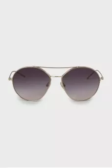 Gradient sunglasses with gold temples