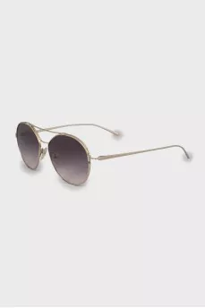 Gradient sunglasses with gold temples
