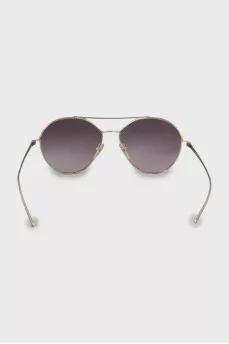 Gradient sunglasses with gold temples