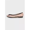 Leather ballet flats with bow