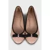 Leather ballet flats with bow