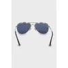 Blue sunglasses with a shaped pattern
