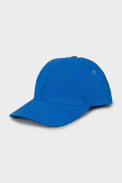Blue cap with branded patch
