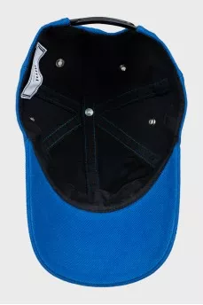 Blue cap with branded patch