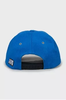 Blue cap with branded patch