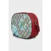 Crossbody bag with combined print