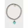 Silver bracelet with diamond