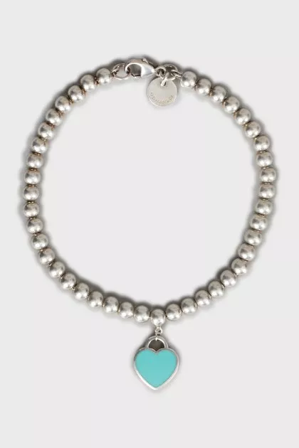 Silver bracelet with diamond
