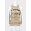 Knitted beige top