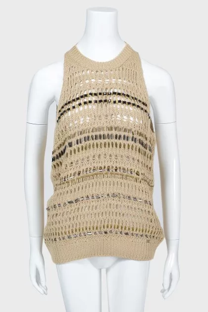 Knitted beige top