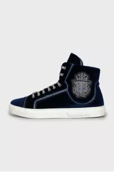 Men's velour sneakers