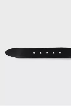Men's leather belt with tag