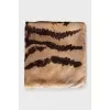 Animal print silk scarf