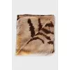 Animal print silk scarf