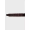 Men's wide belt with embossed leather