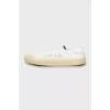 Textile sneakers with contrasting soles