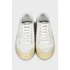 Textile sneakers with contrasting soles