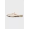 Woven straw mules