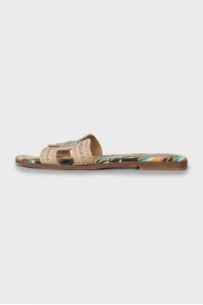 Oran slippers with silver decor