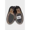 Suede wedge heel shoes