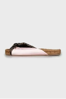 Textile flip-flops with woven soles