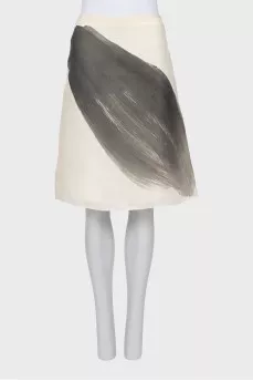 Silk skirt with print