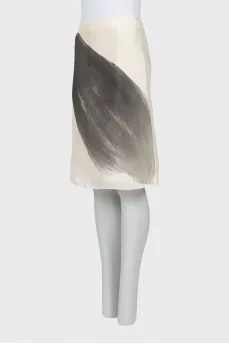 Silk skirt with print