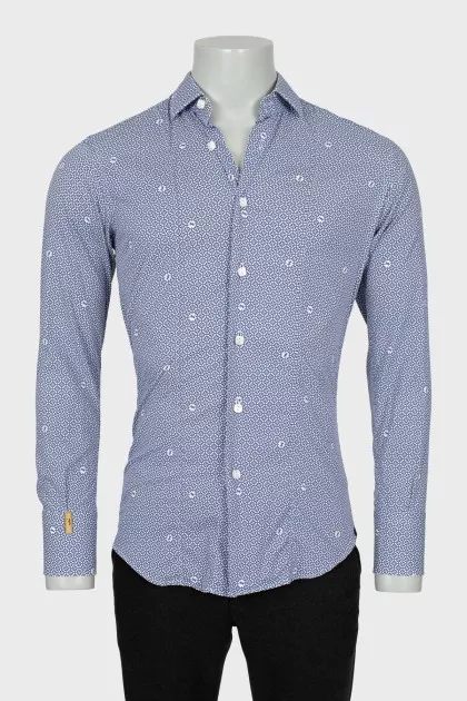 Men's printed fitted shirt