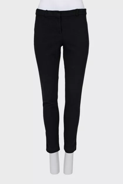 Slim fit wool trousers