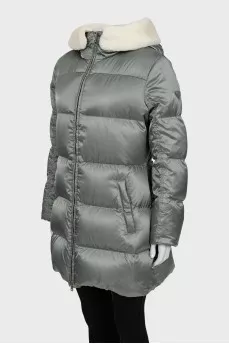 Quilted down jacket with a fitted cut
