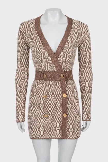 Knitted dress with lurex