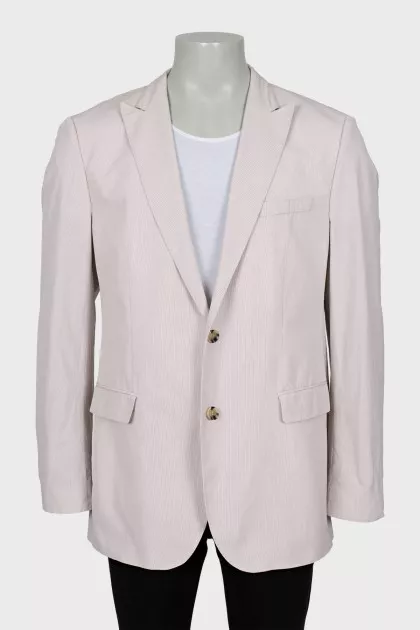 Men's pinstripe jacket with tag