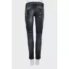 Black ripped skinny fit jeans