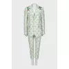 Patterned jacket and trousers suit