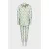 Patterned jacket and trousers suit
