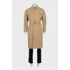 Men's trench coat with accent back