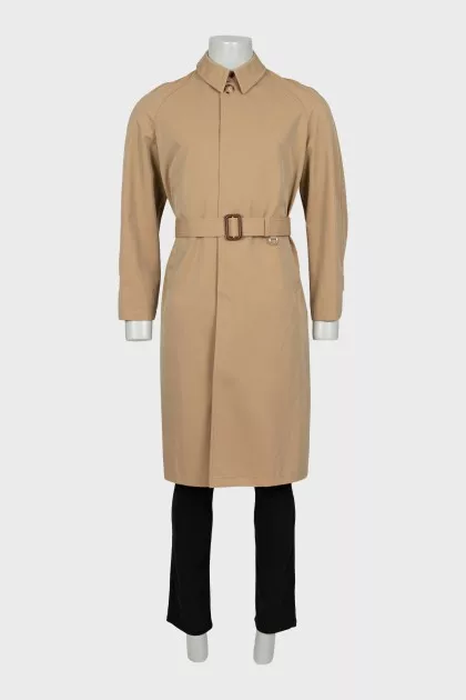 Men's trench coat with accent back